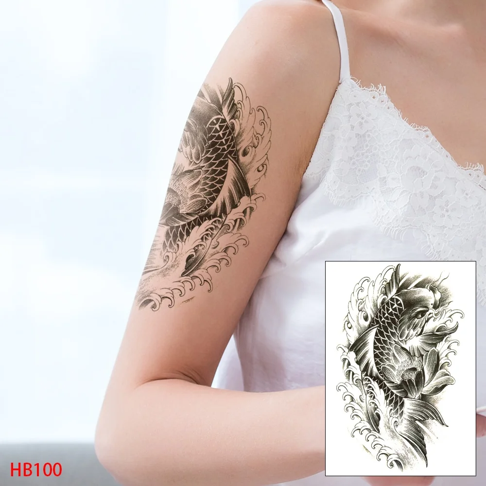Sdrawing Transfer Waterproof Temporary Tattoos Sticker,Fake,Women Men Wolf,Skull,Eagle,Black Dragon,OWL,Beauty Body Art,Sexy Makeup