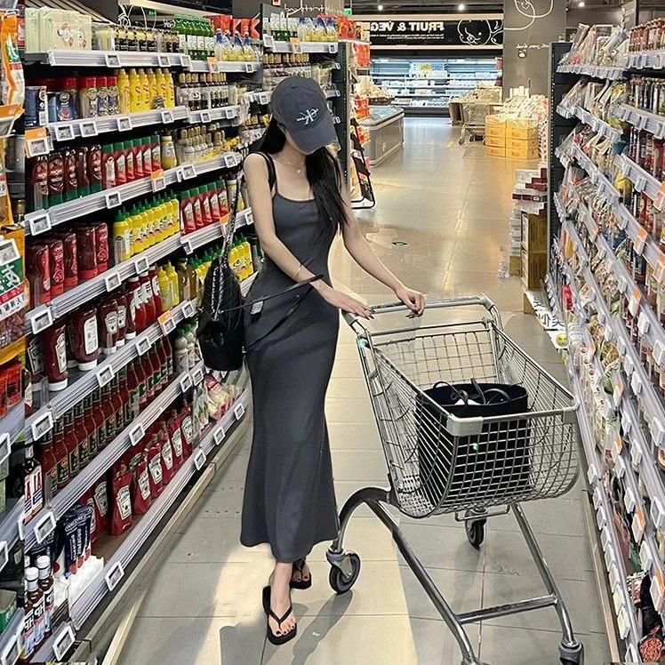 Uveng Uveng Belt Dress Female Summer Sleeveless Accept Waist Pure Desire Sexy Tight Show Thin Senior Feeling Bag Buttock Hot Girl Tight Skirt