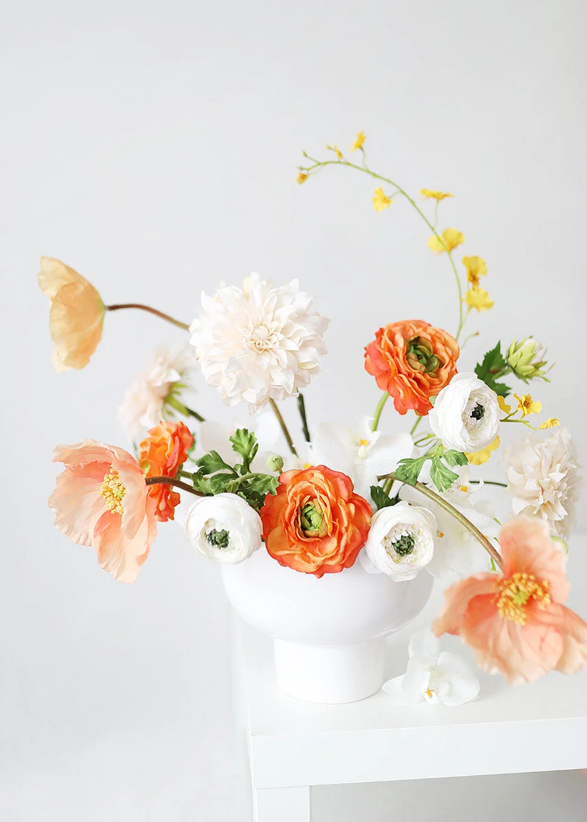 Silk Ranunculus in Cream - 13"