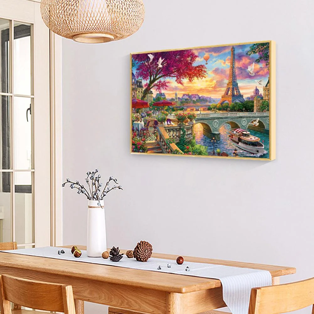 Diamond Painting - Full Round Drill - Eiffel Tower(30*40cm)