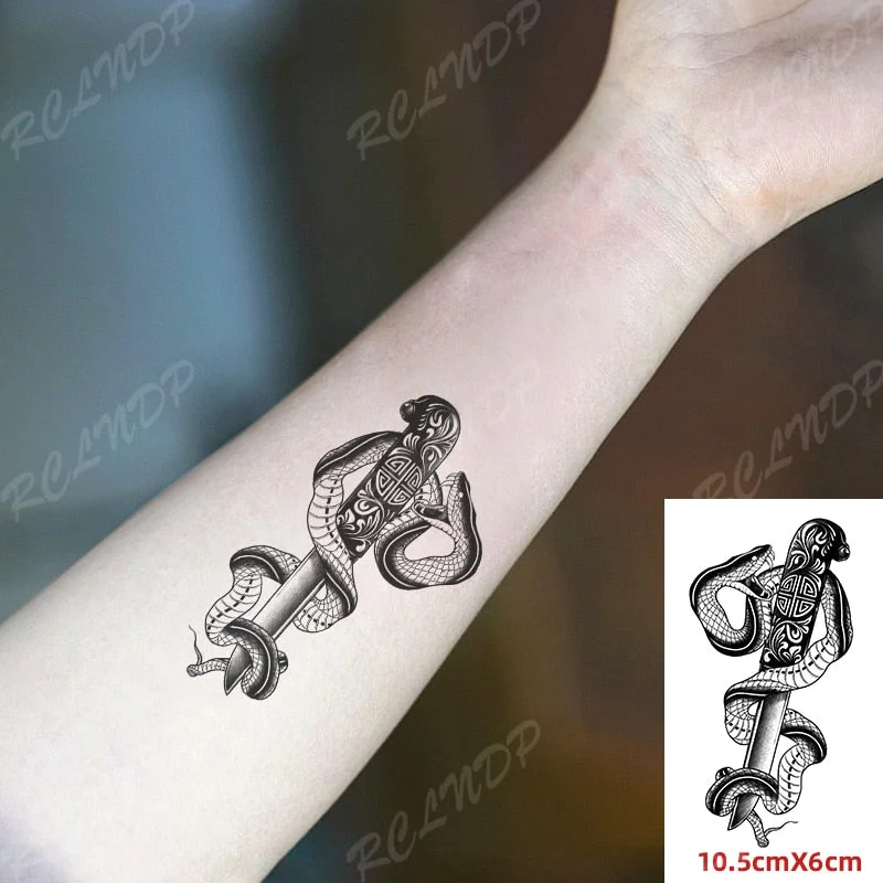 Waterproof Temporary Tattoo Sticker Shark Big Fish Anchor Sea Animal Body Art Flash Tatto Fake Tatoo for Women Men