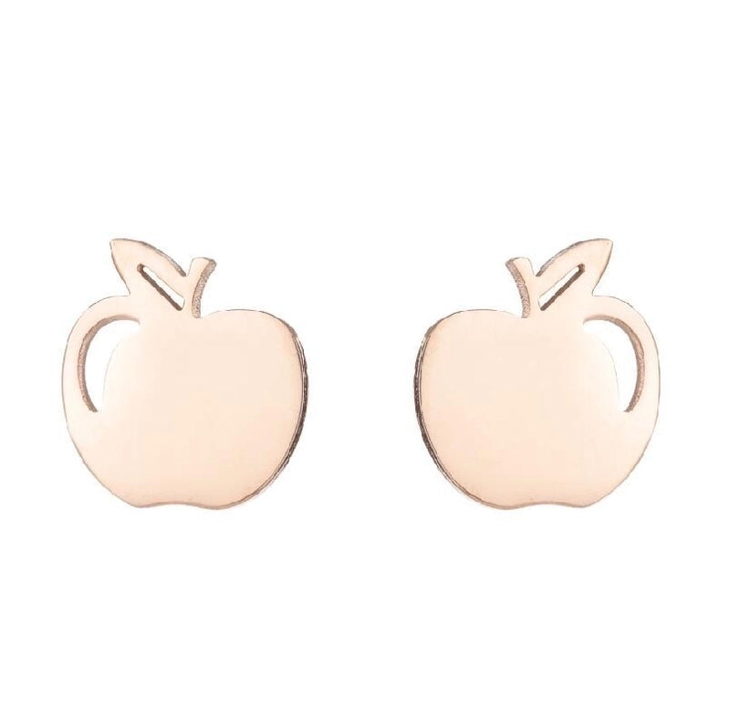 1 Pair Minimalist Fruit Stainless Steel Ear Studs