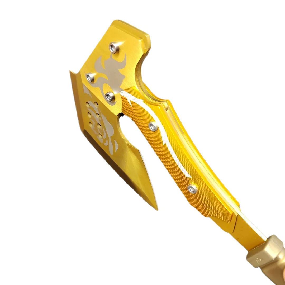 Diy Outdoor Wood Axe Stainless Steel Mountaineering Hatchet Carbon Steel Fiberglass Field Hammer Golden Axe for Camping