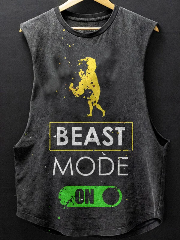 Men's Beast Mode On Art Print Cotton Tank Top