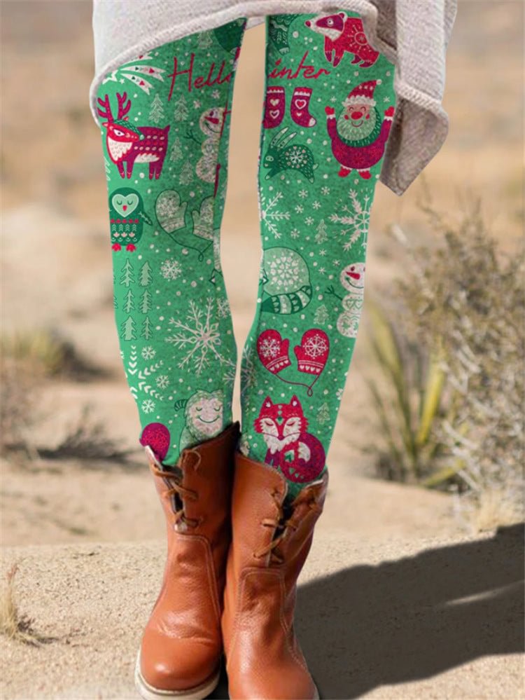 Women's Warm Christmas Cozy Knit Leggings