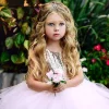 Girl Cute Princess Dress Birthday Party Sequin Formal Fluffy Cake Ball Gown - honeylives