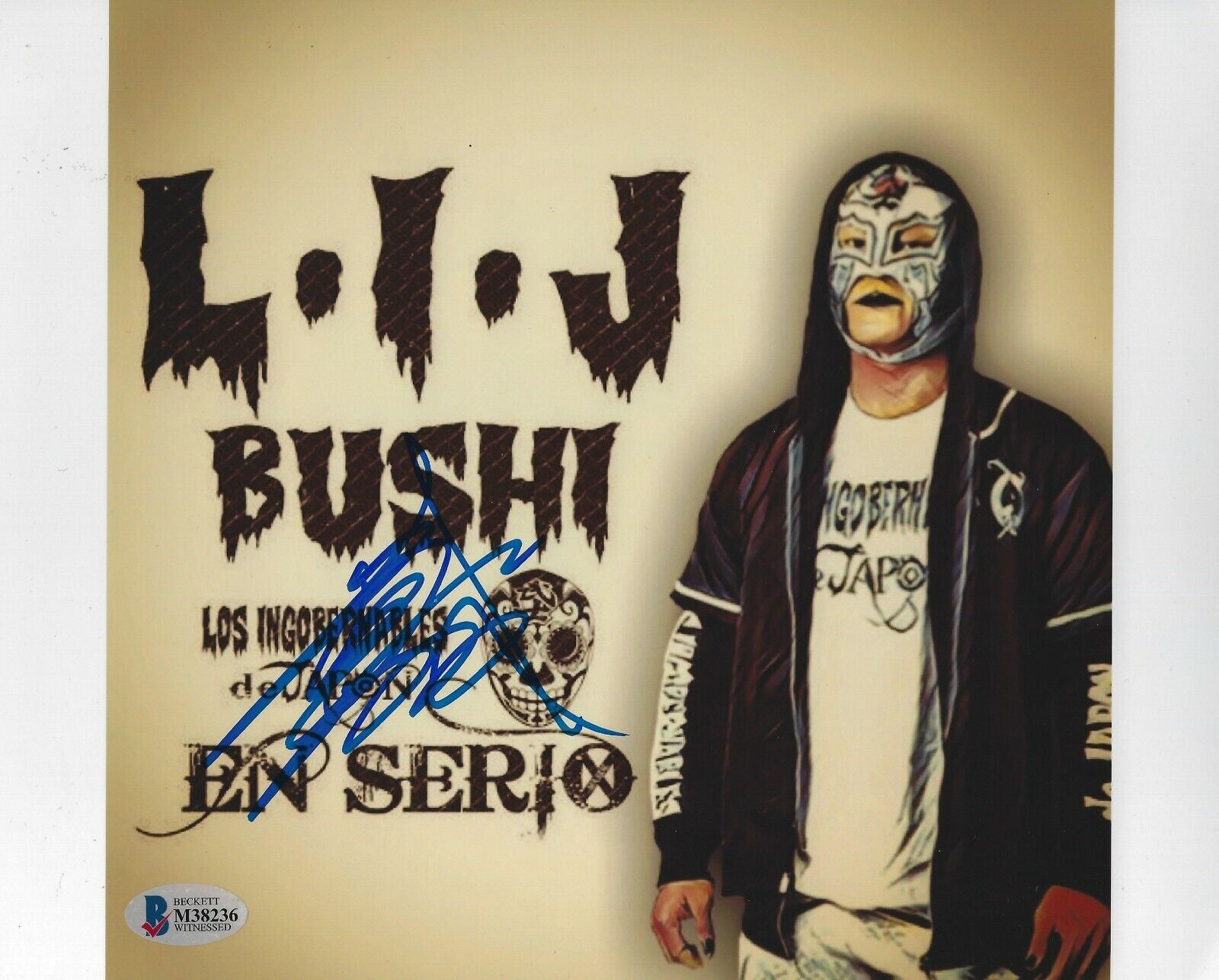 Bushi Signed 8x10 Photo Poster painting BAS Beckett COA New Japan Pro Wrestling Autograph LIJ 36