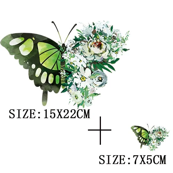 Beautiful Butterfly Thermal Sticker On T-shirt DIY Washable Iron On Hoodies Funny Design On Clothes Patches Appliqued Decoration