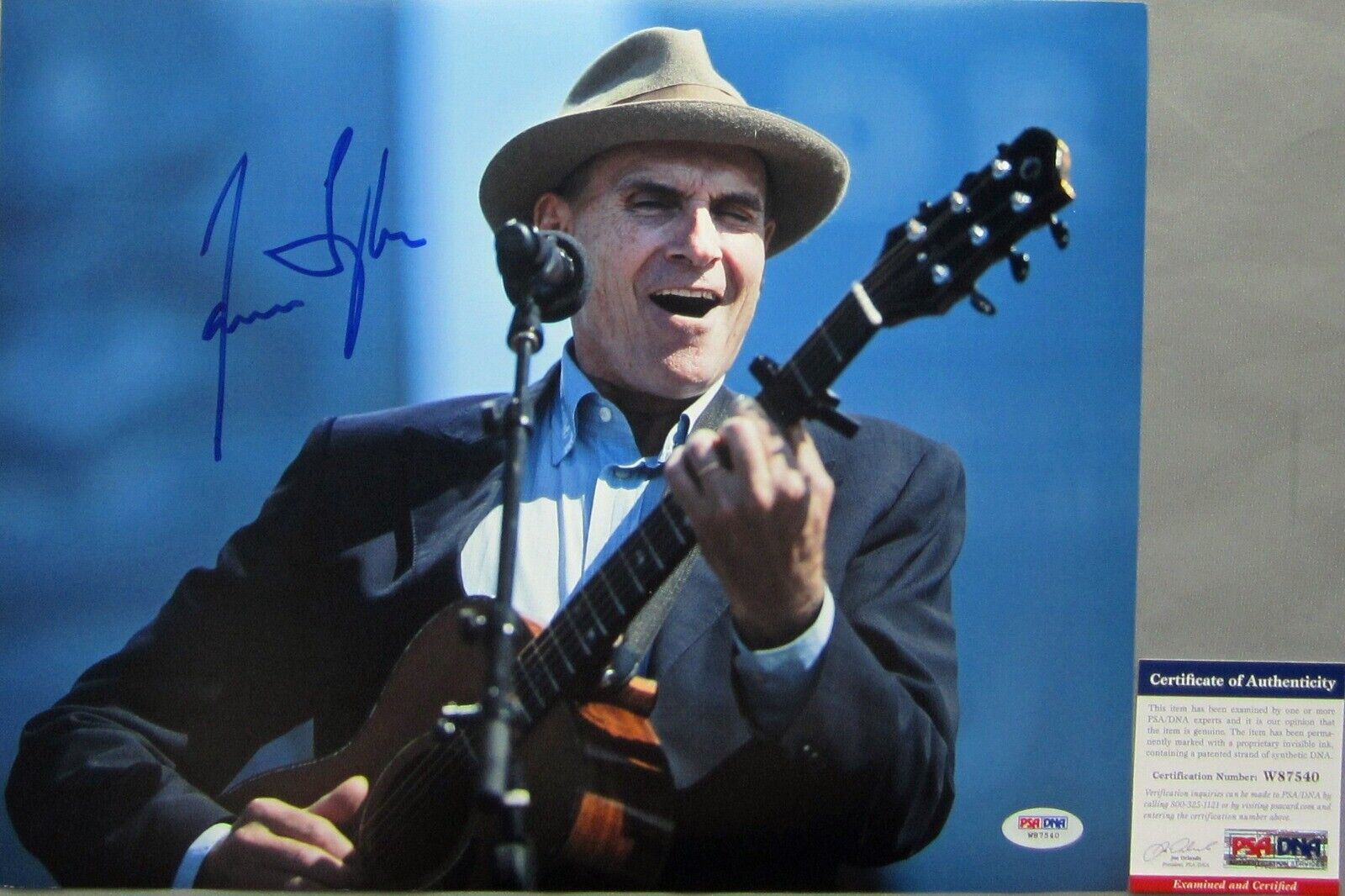 SWEET BABY JAMES!!! James Taylor LIVE Signed 11x14 Photo Poster painting #3 PSA/DNA