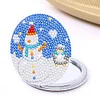 DIY Double Sided Special Shape Diamond Painting Compact Mirror Kit(Snowman)