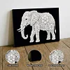 DIY Pearl Painting Elephant for Home Wall Decor with Frame(20x30cm)