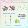 2pcs Flower Bird Diamond Painting Double-sided Crystal Window Suncatcher Craft Set Birthday Gifts Home Garden Decor Hanging Kit