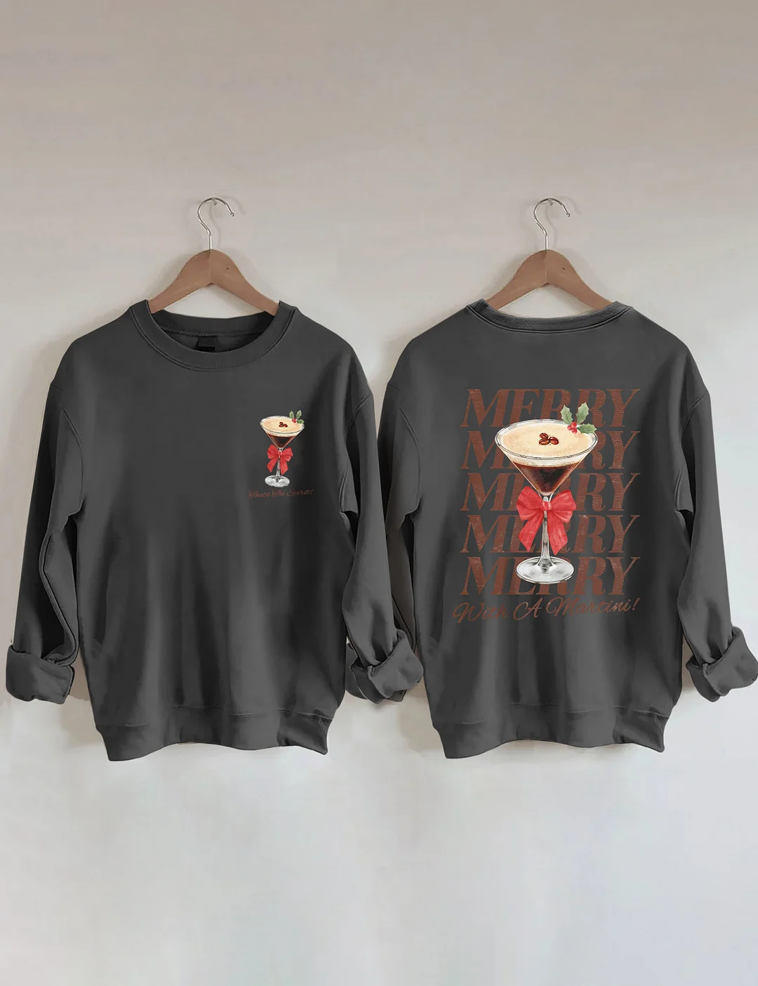Merry With A Martini Espresso Martini Sweatshirt 