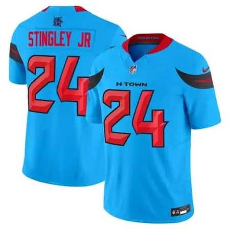 Men's  Derek Stingley Jr. Blue Houston Texans #24 Vapor F.U.S.E. Limited Jersey