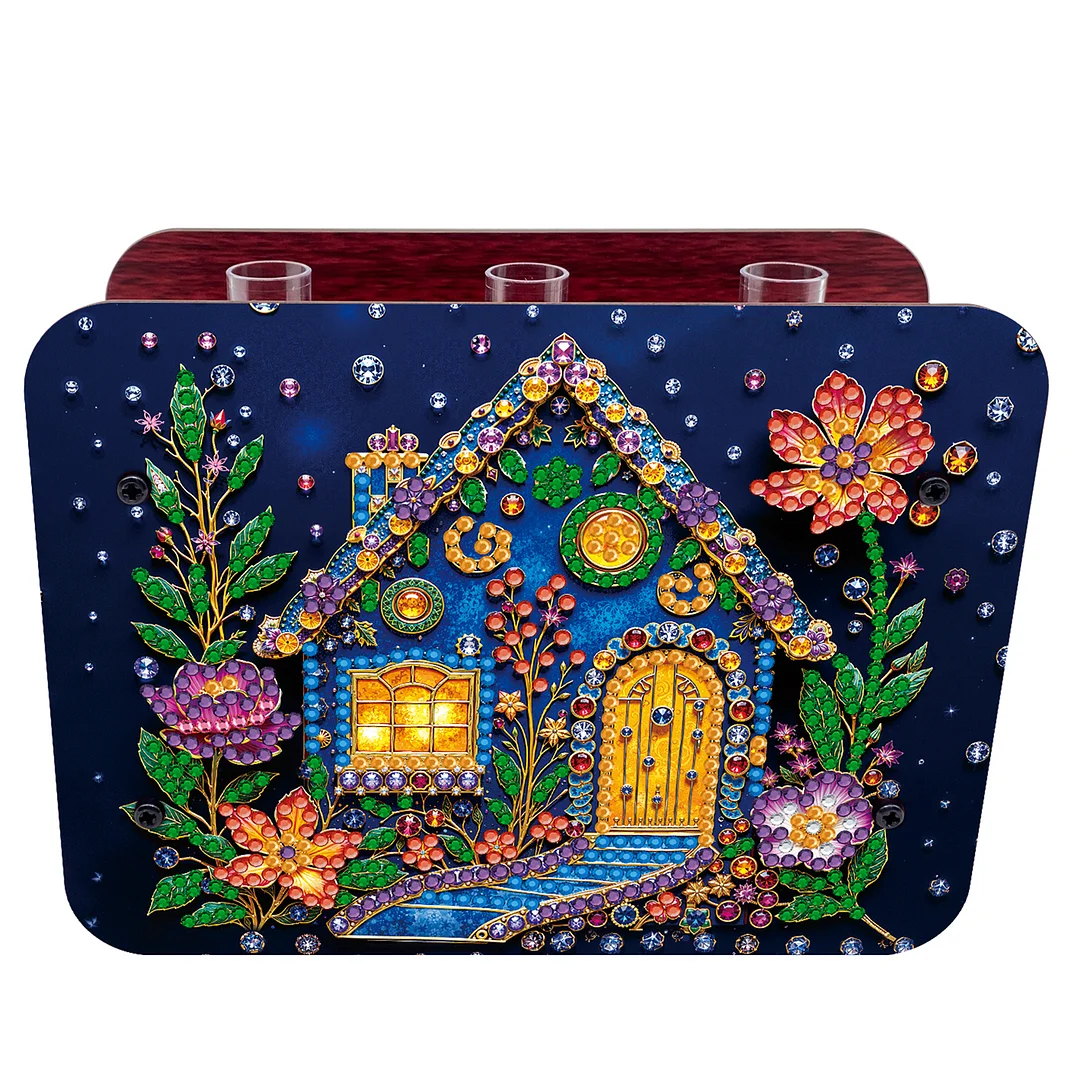 Gem House DIY Diamond Painting Wooden Tube Vase for Adults Gift Idea Home Decor