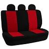 FH Group Car Seat Covers Full Set Premium Cloth - Universal Fit,Automotive Seat Cover,Low Back Front Seat Covers,Airbag Compatible,Split Bench Rear Seat,Washable Seat Cover for SUV,Sedan Red