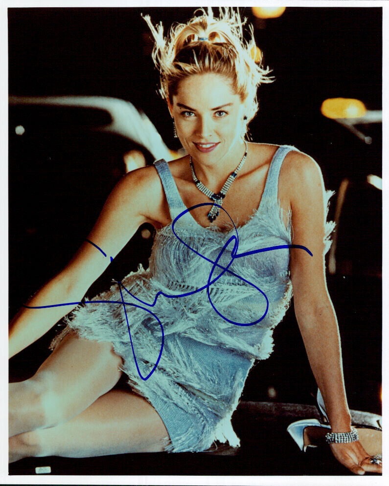 Sharon Stone signed 8x10 Photo Poster painting