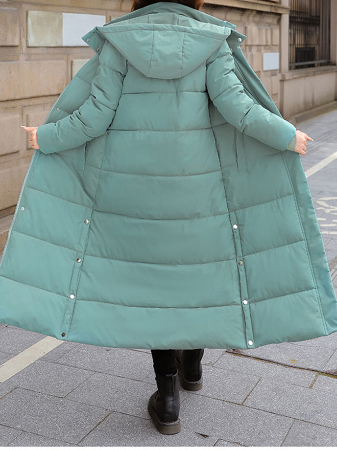 Women Half Sleeve V-neck Solid Color Dress