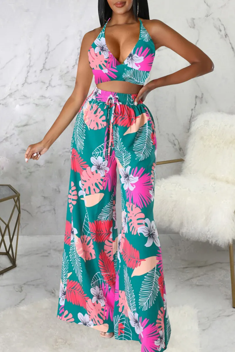 Sexy Solid Draw String Sequined Strapless Sleeveless Two Pieces