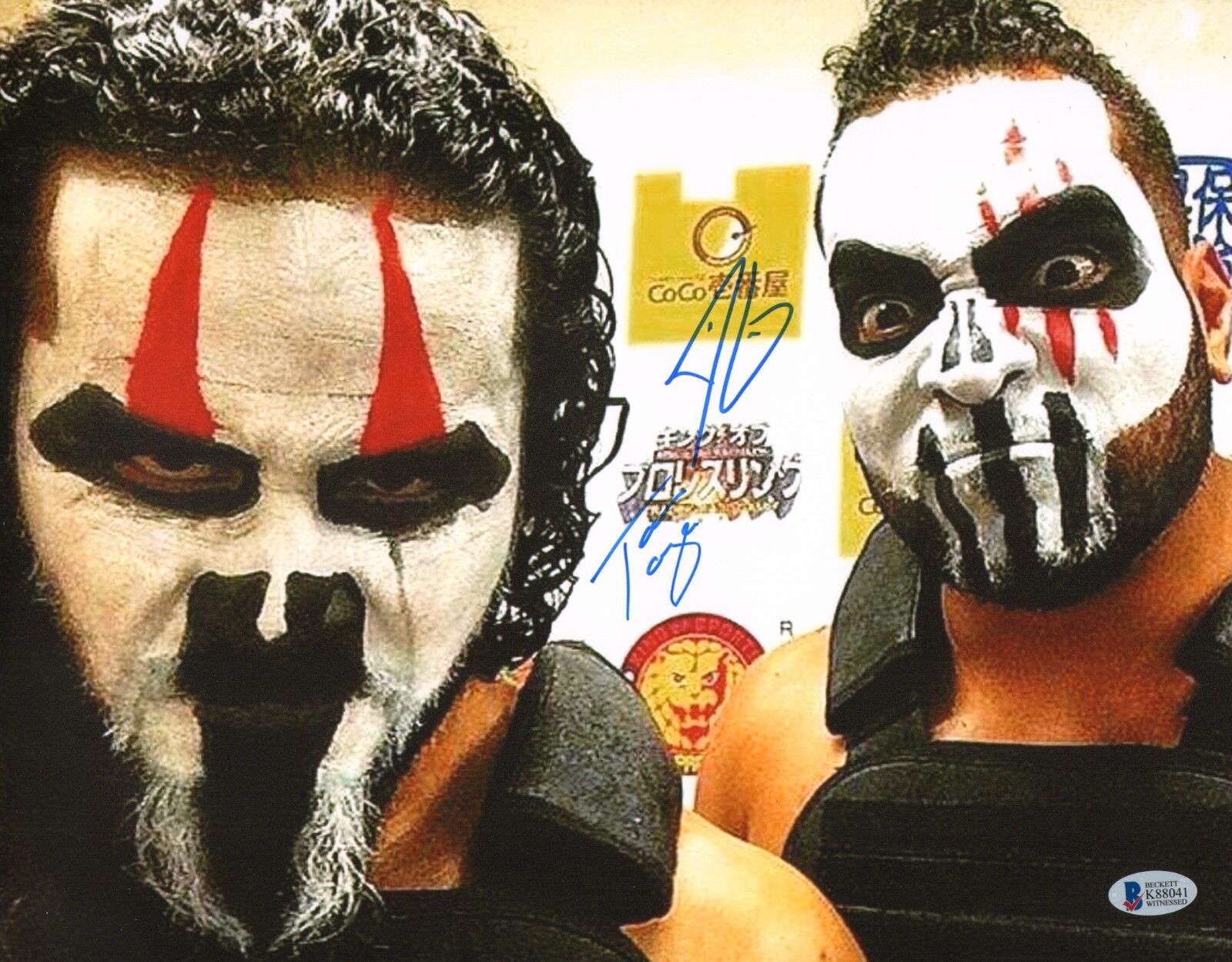 Tama Tonga Tanga Loa Signed 11x14 Photo Poster painting BAS COA New Japan Pro Wrestling G.O.D. 2