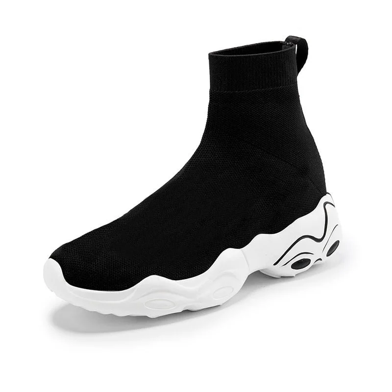 MWY Winter Short Plush High Top Socks Women Sneakers Casual Walking Shoes Unisex Platform Shoes Plus Size Zapatillas Mujer