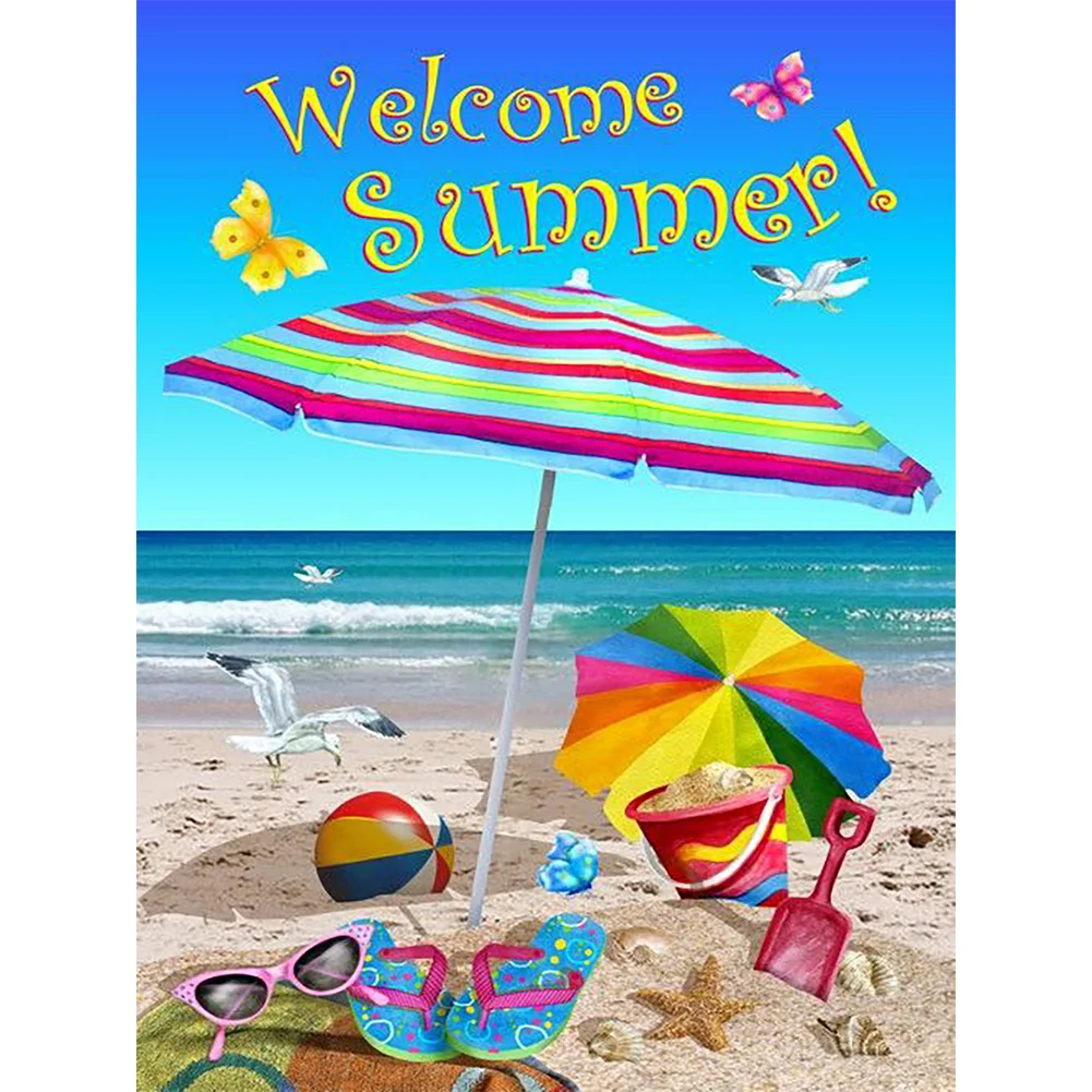 Diamond Painting - Full Round/Square Drill - Beach Happy Hour(30*40 - 50*60cm)