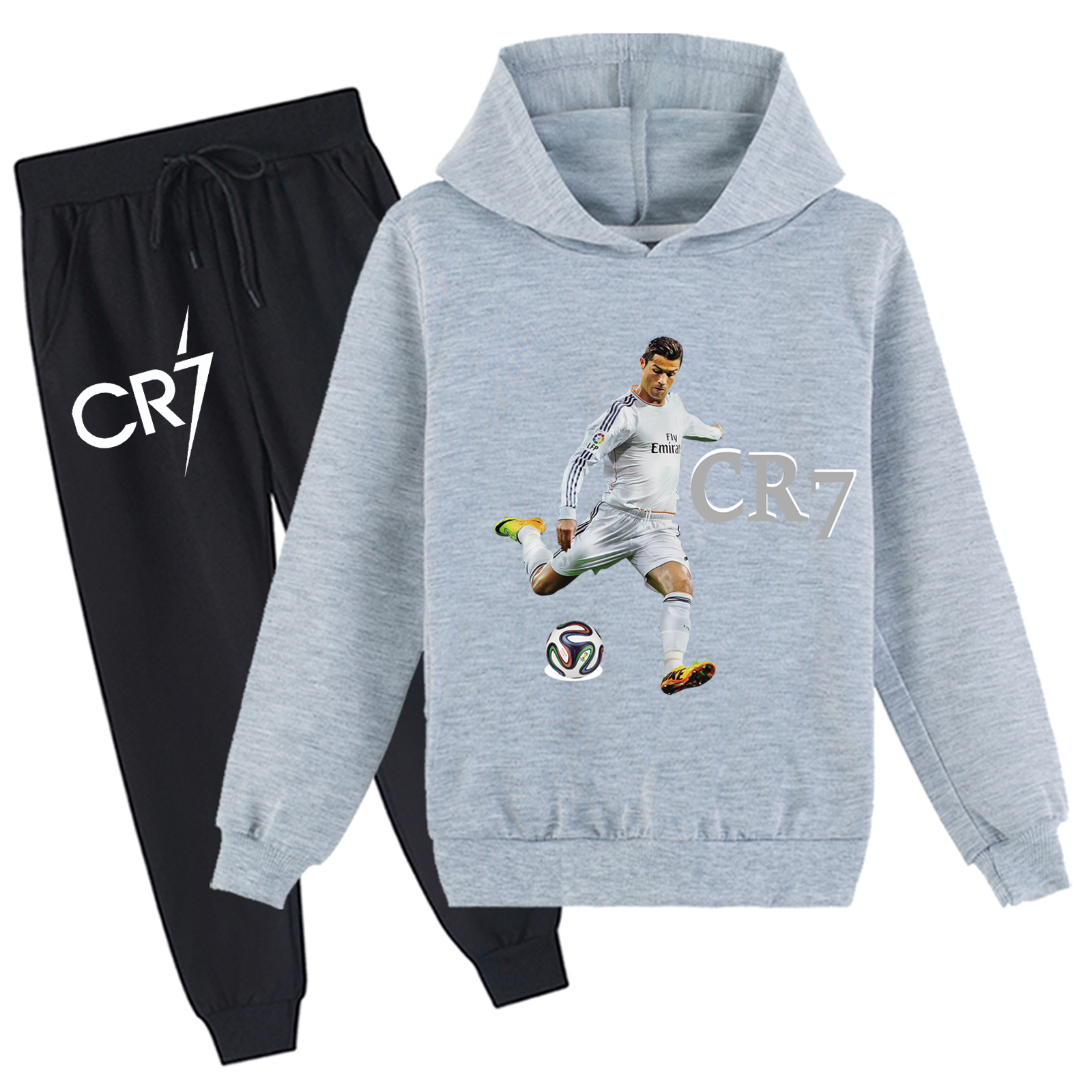 Mayoulove Cristiano Ronaldo Hoodie Set for Boys  Girls - Stylish Sportswear, Perfect for Young Fans  Athletes-Mayoulove