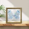 Diamond Painting Special Shaped Drill White Butterfly With Frame(8.46x8.46inch)
