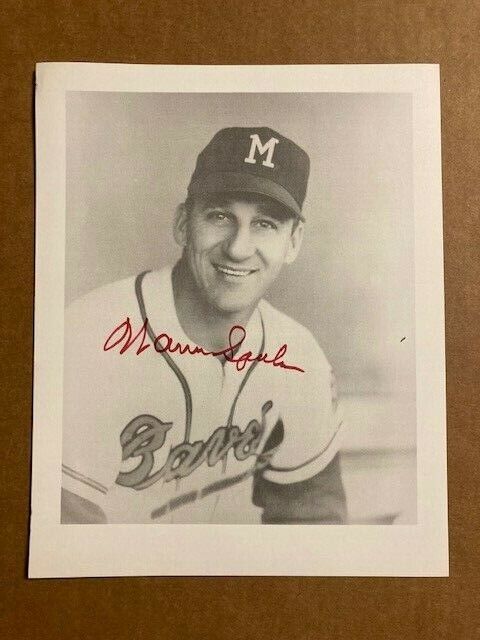 Warren Spahn Braves HOF Boldly Signed 8x10 Photo Poster painting with COA