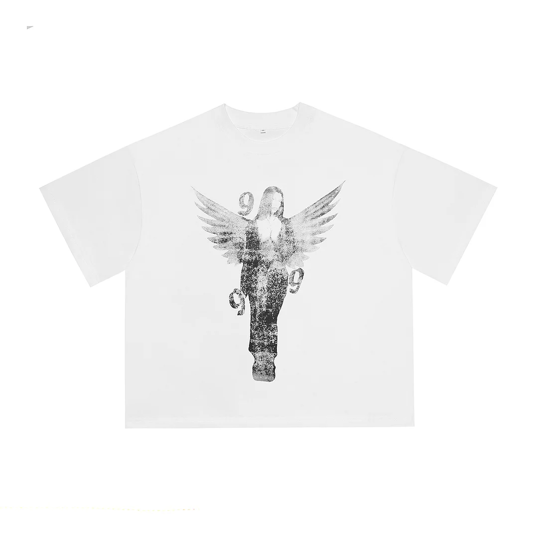 Abebey-New Summer Short Sleeve White Top Tees for Men and Women Vintage Pure Cotton Oversized Casual Tshirts Crew Neck Loose T-shirt