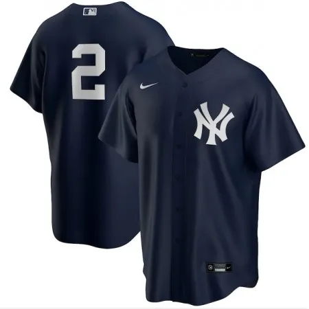 Men's New York Yankees #2 Derek Jeter Navy Cool Base Stitched Jersey 2HHC