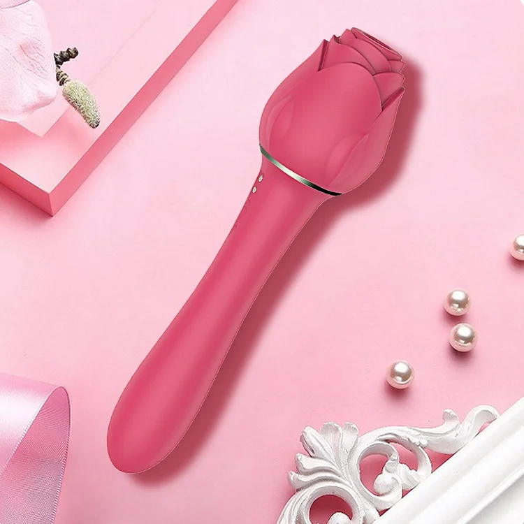 Rose Vacuum Sucking Dildo Vibrator for Women Nipples Oral Clit Sucker Rose Toy