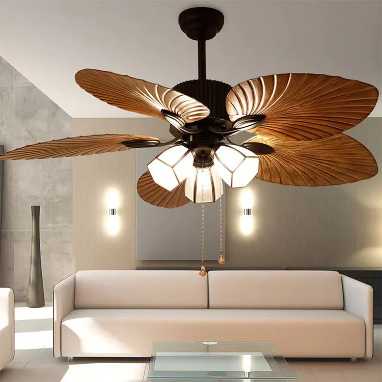 Bella 5-Blade Rustic DC Ceiling Fan with Light, Summer, 52''