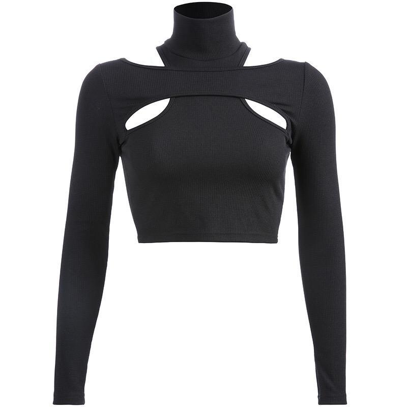 Cross-Out Long Sleeve Top - GothBB 2022 free shipping available