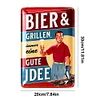 Beer and Grilling Always a Good Idea - Metal Tin Signs(8*12Inch/12*16Inch) - Bar