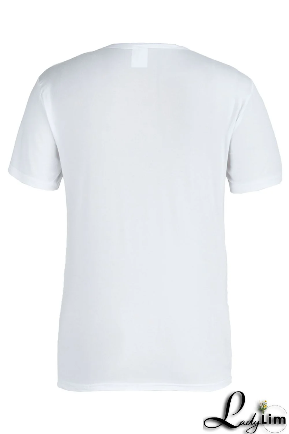 Pink Fashion Casual Cartoon Print Basic O Neck T-Shirts