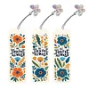 3Pcs Special Shaped Flower Greetings 5D DIY Diamond Painting Book Mark for Home
