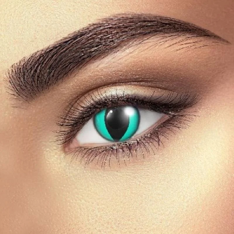 cosplay cat eye bright green (12 months) contact lenses