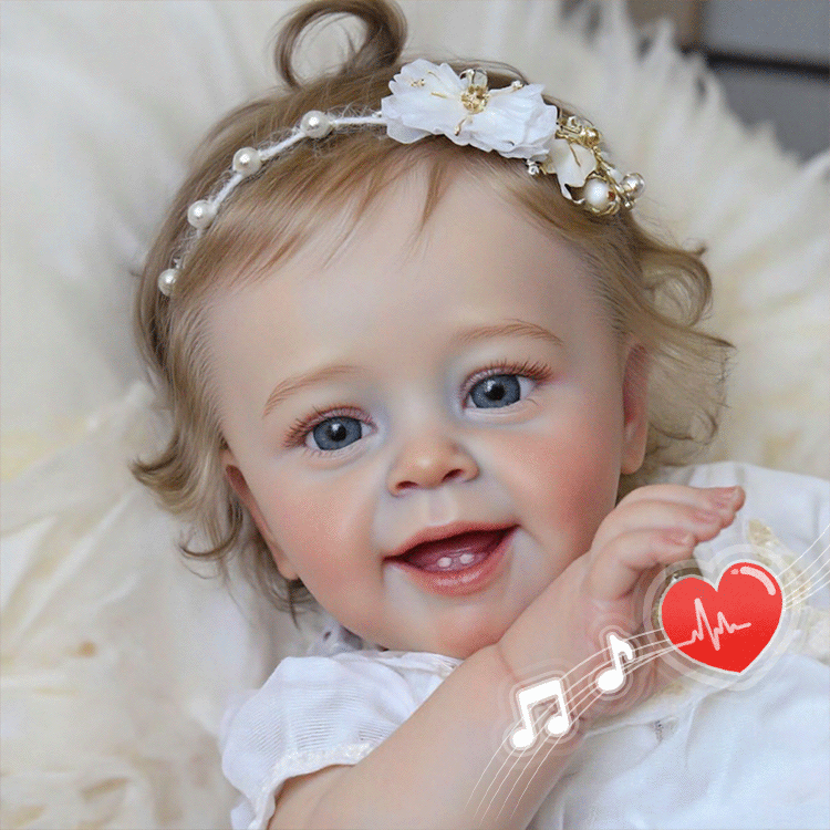 🌟Eyes can Open and Close-2025 Brand New Arrival Function 20" Reborn Baby Doll Girl Hilary with Supple and Lush Blonde Hair& Delicate Reborn Gift Set