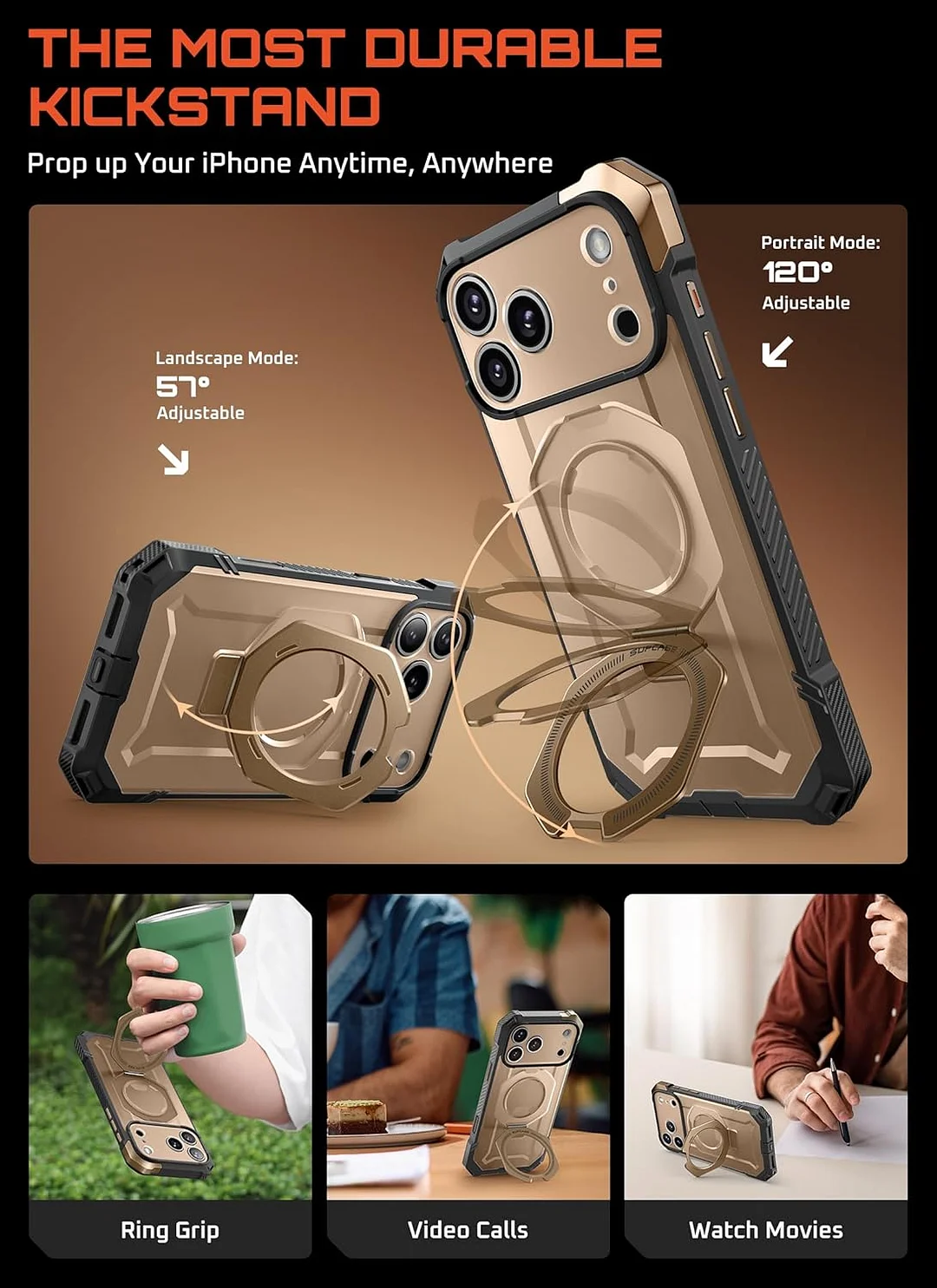 Compatible with iPhone 17 Pro Max Case with Kickstand (Unicorn Beetle Grip), [Camera Control Cover] [MagSafe Compatible] [Military-Grade Drop Protection] Heavy Duty Magnetic Phone Case