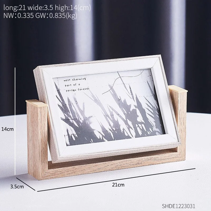 Nordic Simple Wooden Mirror Pgoto Frame Picture Frames Living Room Bedroom Home Decor Modern 6 Inch 7 Inch Art Picture Frames