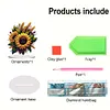 (US Local)Flower Double Sided Effect Table Top Diamond Painting Desktop Ornaments Kit (Sunflower A)