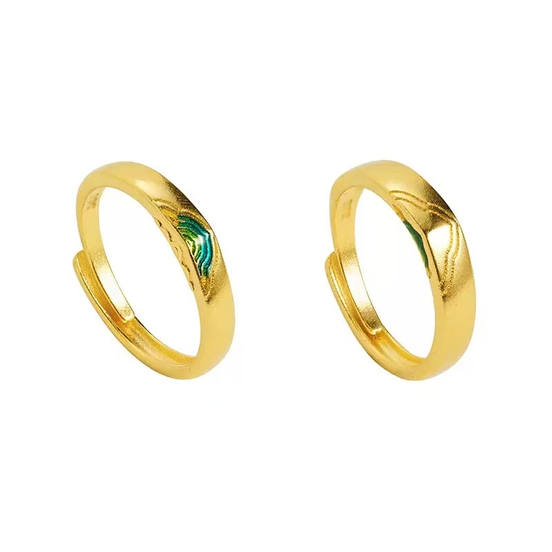 A thousand miles of rivers and mountains, but only you in my eyes; Couple rings (adjustable)