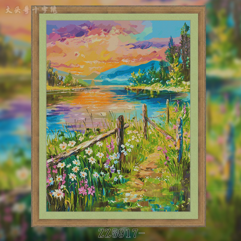 【ZZ5917- Seven-Color Lake】 Painting Fairy Cross Stitch