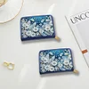 Diamond Painting Flower Card Holder Coin Purse Diamond Art Wallet Pouch for Women