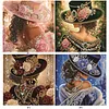 4Pcs Gorgeous Beauty Special Shaped DIY Partial Drill Diamond Painting Kit for Adults Beginners Home Decor Diamonds Paintings Gem Art 30x30cm