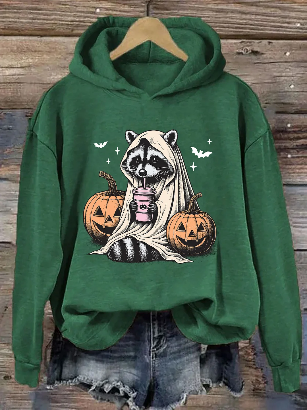 Halloween Raccoon Ghost Hoodie