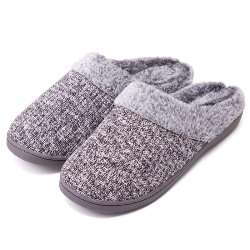 Dacomfy men's knitted warm winter slippers 
