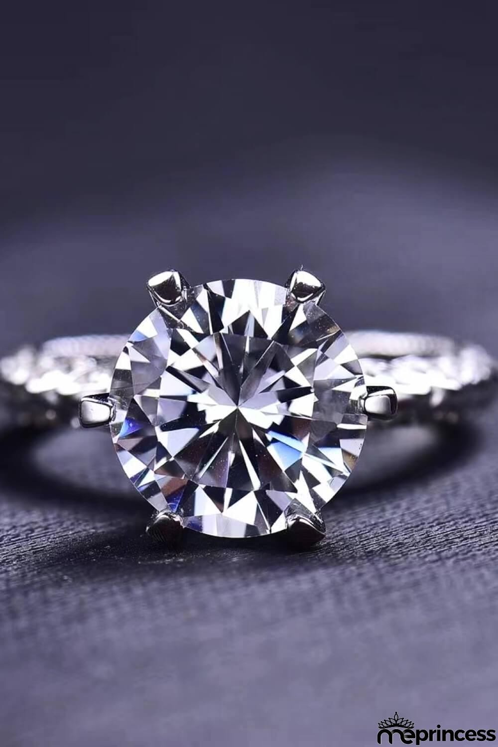 Forever Love Side Stone Moissanite Ring