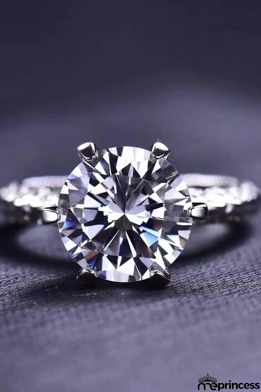 Forever Love Side Stone Moissanite Ring